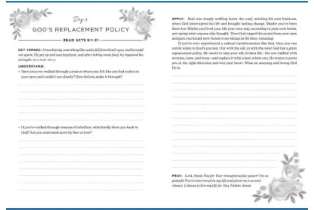 The Daily 5-Minute Bible Study Journal for Women: 365 Encouraging Readings‎